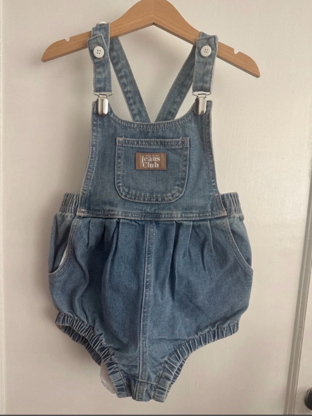 Light Blue Denim Toddler Romper Overalls
